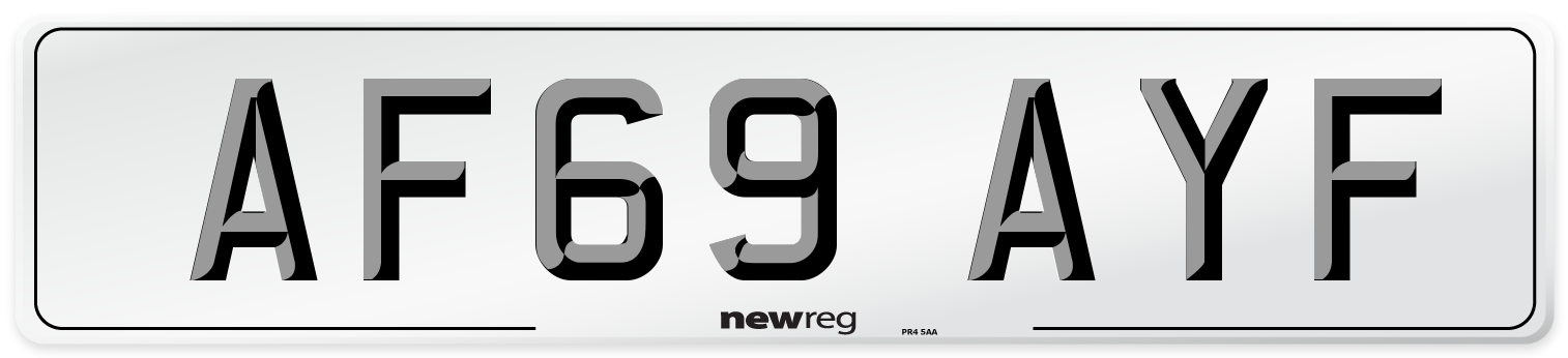 AF69 AYF Number Plate from New Reg
